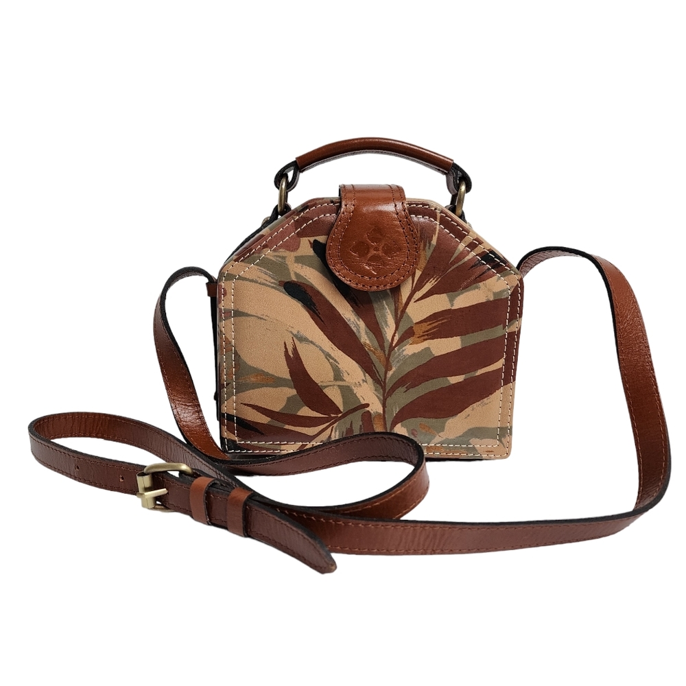 PATRICIA NASH PALM LEAVES MARINA MINI SATCHEL OR CROSSBODY